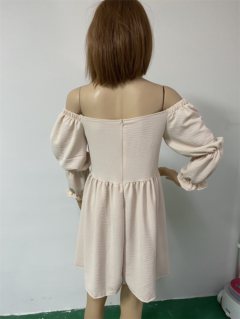 269g Weight Above Knee Dress Length Type Short Sleeve Sleeve Length A-Line Skirt Dresses Type Regular Sleeve Sleeve Type Polyester, Chiffon Fabric Type Mid Waist Waist Line Daily Occasion Boat Neck Neckline Regular Fit Fit Type Solid Color Pattern Summer Season Women'S Gender Patchwork Design Fashion Style Fashion Solid Color Boat Neck Short Sleeve Patchwork Polyester Chiffon Above Knee A-line Skirt 39