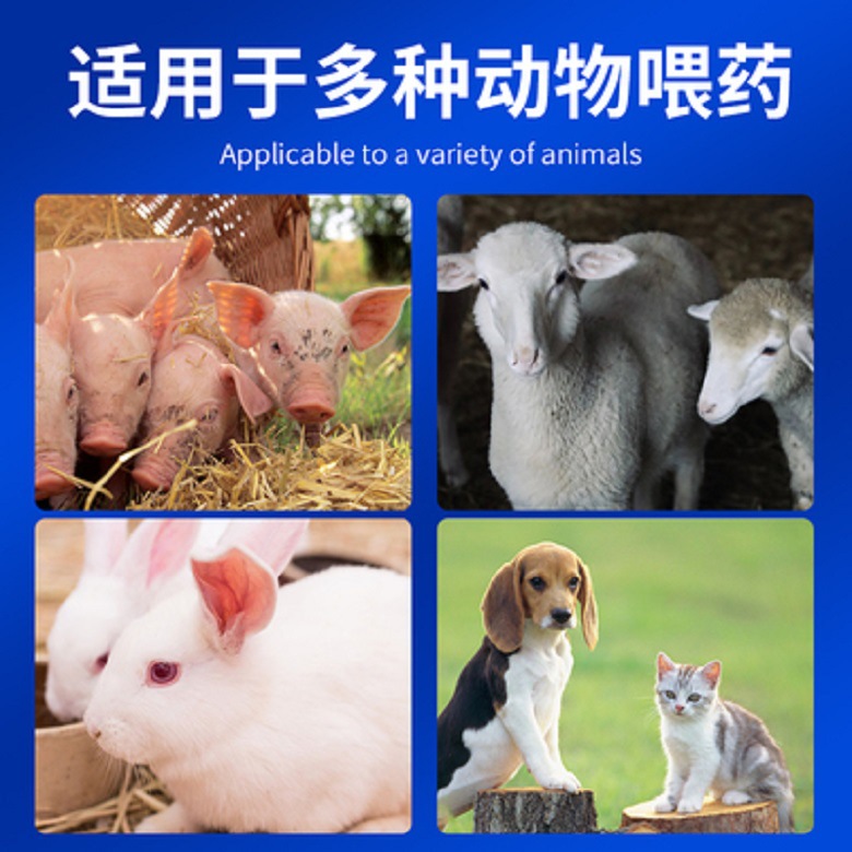 Veterinario de metal dispensador de medicina continua de acero inoxidable cerdo, ganado y ovejas alimentador de medicina mascota animal alimentación medicina dosis grande