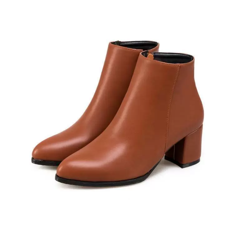 Low boots for leisure pointy toe, plus size, large size (47)