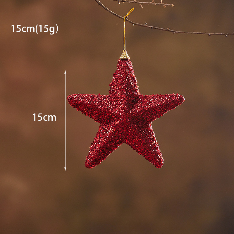 15 / 20cm árbol estrella estrella de cinco puntas champán oro rojo plata espuma de navidad estrella decoración props