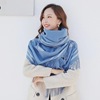 Double-sided cloak, demi-season scarf, long universal cashmere, increased thickness, wholesale