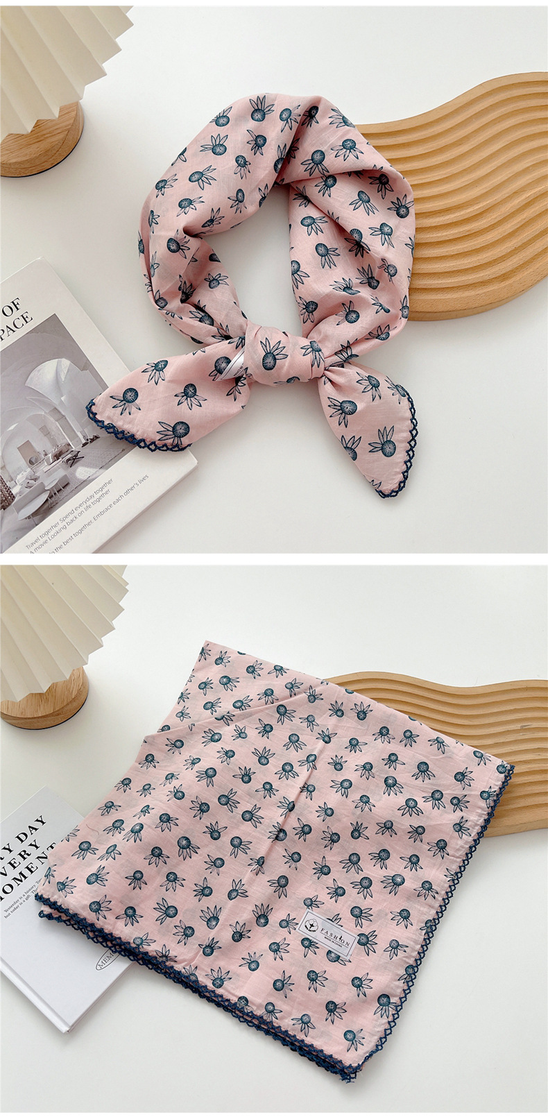 Women's Pastoral Simple Style Printing Cotton And Linen Printing Silk Scarf display picture 24