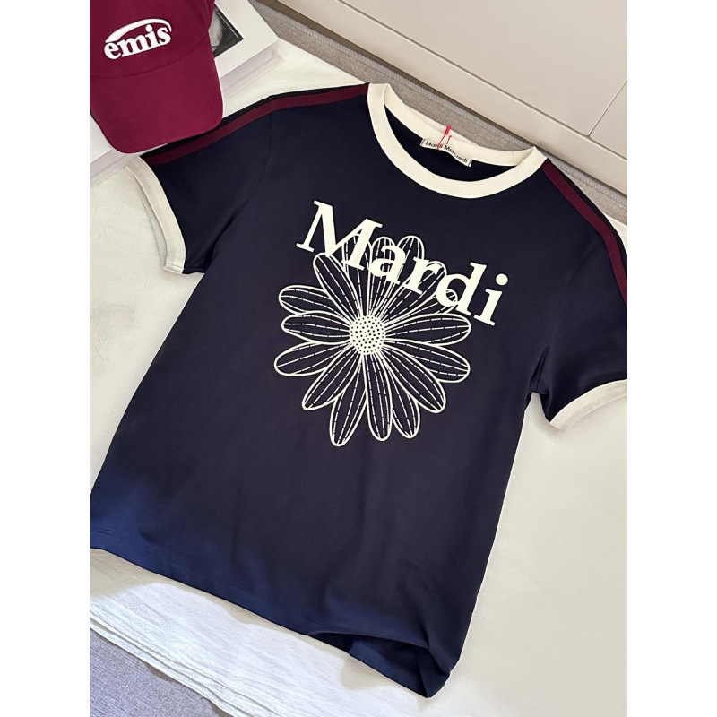 【カウンター品質】韓国マルディトレンドブランド半袖Tシャツリトルデイジードーマンプリントラウンドネックピュアコットンクロスボーダー|undefined