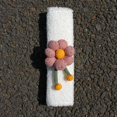 Seat belt shoulder pad | Stroller Stroller Baby Shoulder - lambskin-pendant-flower-pink-needle-25x75cm35g-can-be-customized
