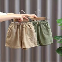 男童短裤中小童洋气宽松新款100%纯棉1-3岁外穿帅气百搭直筒外贸