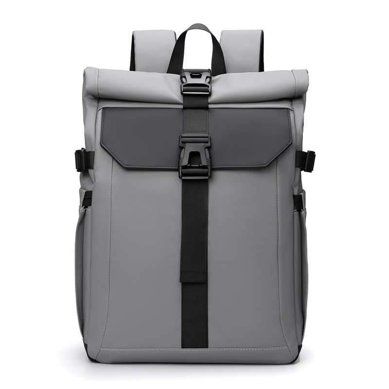 Cross-Border Roll-Top Men's Backpack New Casual Wear-Resistant Travel Backpack Trendy Korean Version College Student Computer Bag Cross-Border Roll-Top Men's Backpack New Casual Wear-Resistant Travel Backpack Trendy Korean Version College Student Computer Bag