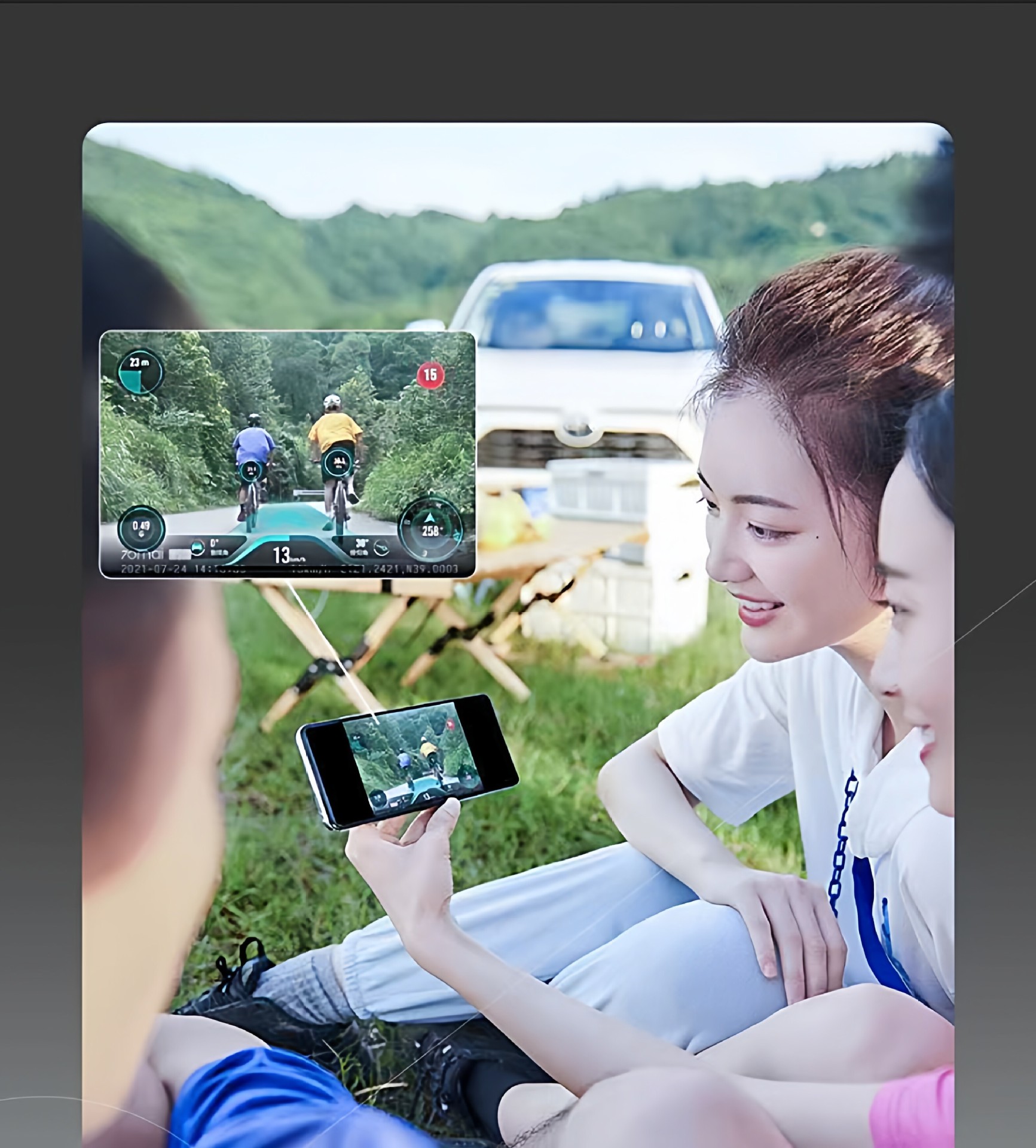 2160P Ultra-High-Definition Driving Recorder Night Vision 360-Degree A1 Installation-Free Wireless Mobile Phone Interconnection Wide-Angle Hidden Camera
