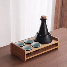 三两老式仿古陶瓷温酒器白酒分酒器酒具套装家用烫酒壶古法煮酒器