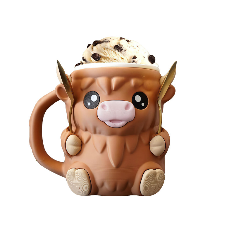 独立站新品Highland Cow Ice Pint Holder高地牛冰品脱架|undefined