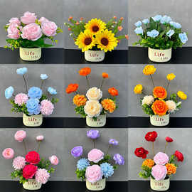 卧室套装室内办公桌客厅插摆设装饰品摆件仿真家居装饰假花花艺