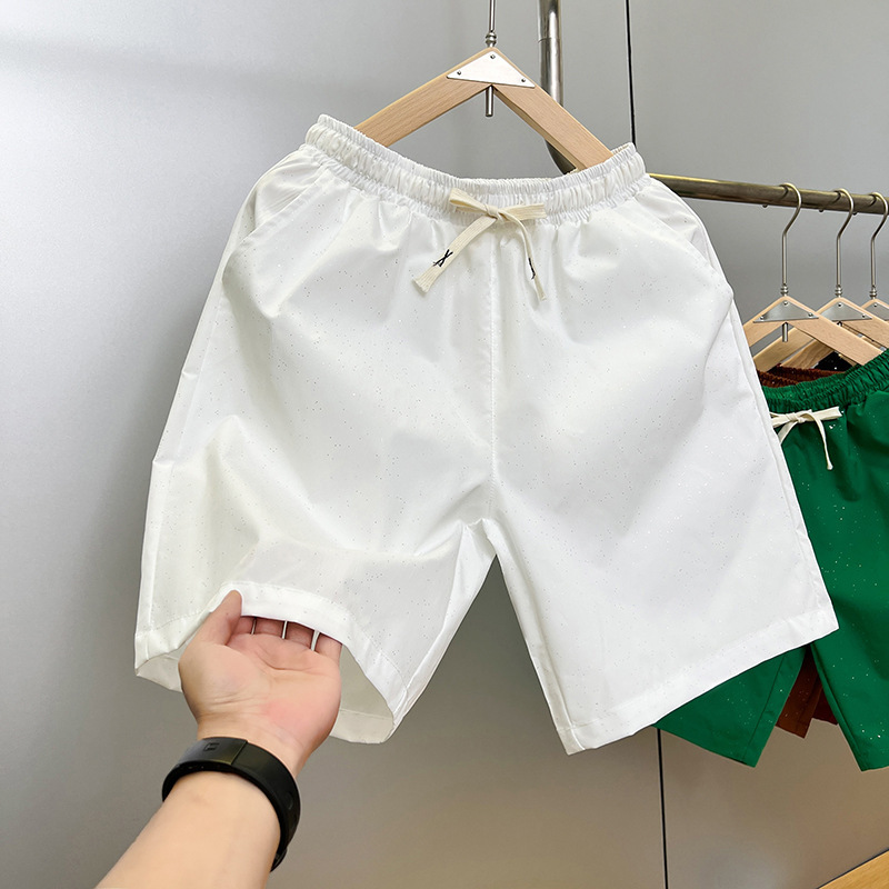 Herrenbekleidung Sommer Strand Freizeit Sportshorts Gerade Passform Polyester Nicht dehnbar Trendige Laufhosen_voghion.com