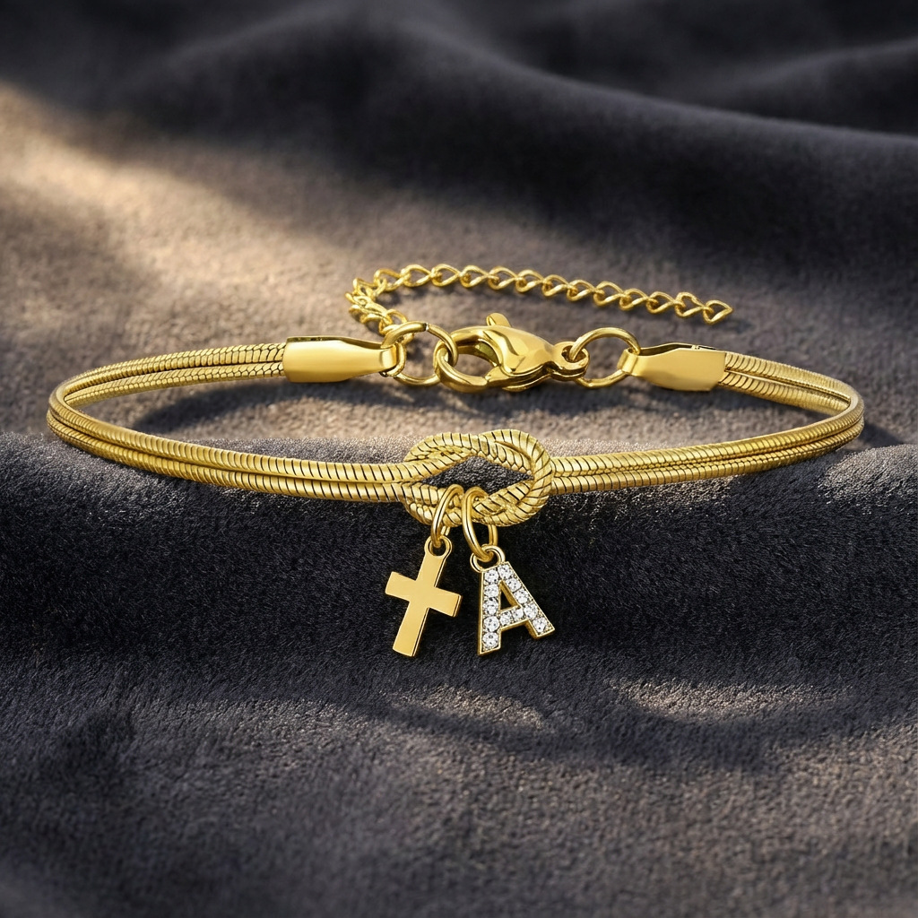 Concentric Knot Snake Bone Bracelet With Diamonds For Women_voghion.com