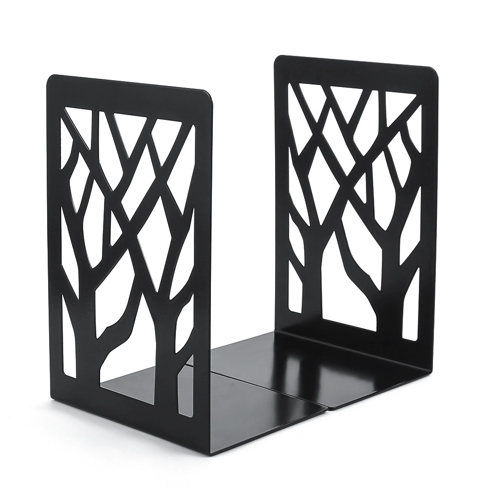 Bookends (Life Tree) Metal Tree-Shadow Design, Desktop Book Storage Pair, Decorative