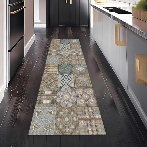 Alfombra de sala de estar doméstica transfronteriza cortable pasillo puerta de entrada lavado con agua en la alfombra de la casa