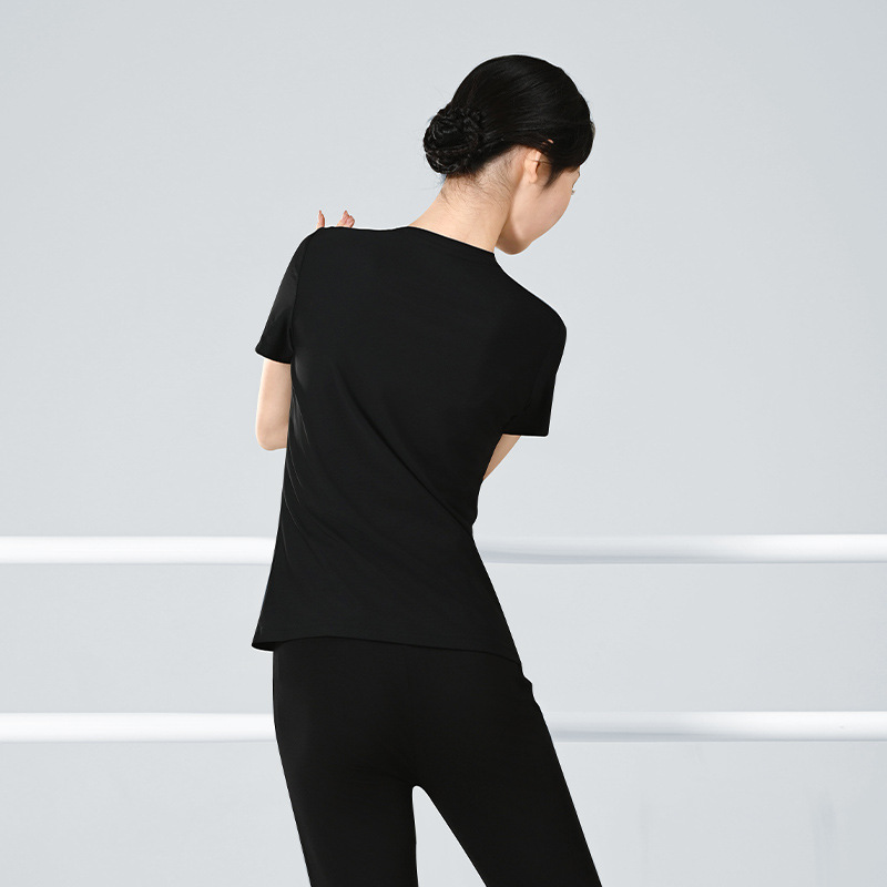 Ropa de entrenamiento deportivo transpirable de secado rápido cuello redondo Camiseta manga corta superior casual suelta entrenamiento ropa de yoga imprimible LOGO