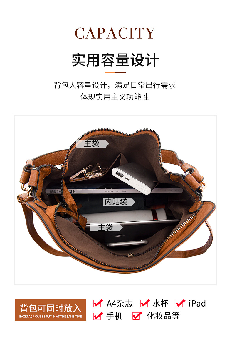 Cross-border women's bags 2023 New style single-shoulder bag, simple crossbody wandering bag, Korean-style handbag, women's tote large bag undefined