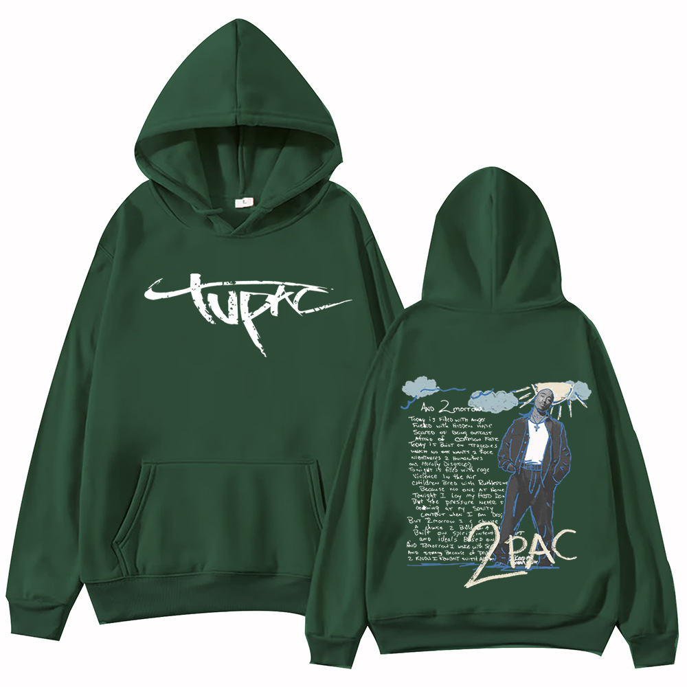 Tupac Shakur 2pac Hoodie Harajuku Hip Hop Pullover Tops Swe