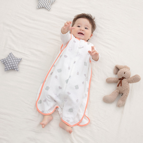 Infant sleep sack front 4 back 2 gauze vest sleep sack baby children anti-kick blanket spring summer growth sleep sack