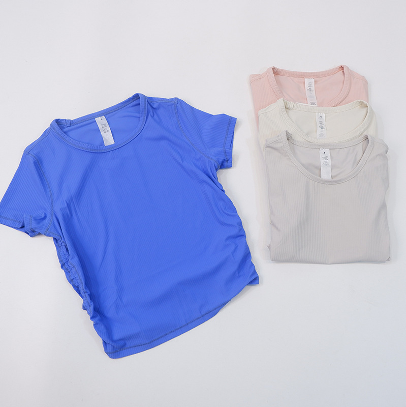 Summer Nylon High Elastic Yoga Women's Slim-fit Short Tight-fit Fitness Quick-drying Short-sleeved Training Slim-fit Top