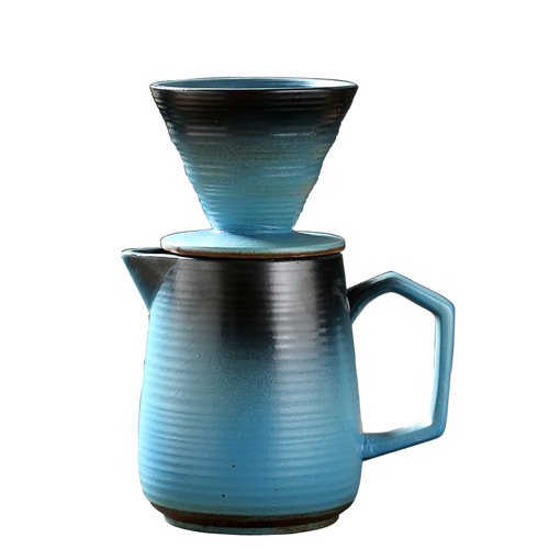 Ceramic filter cup filter stoneware kiln tapered spiral funnel filter drip hand-brewed coffee set