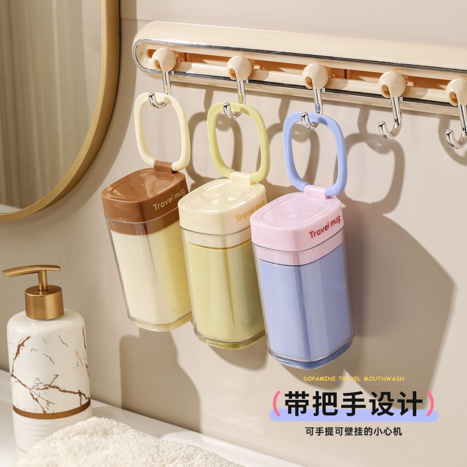 3 - en - 1 mini pequeño portátil dos tazas de cepillo de dientes taza de lavado traje de viaje compacto con cepillo de dientes conjunto de pasta de dientes