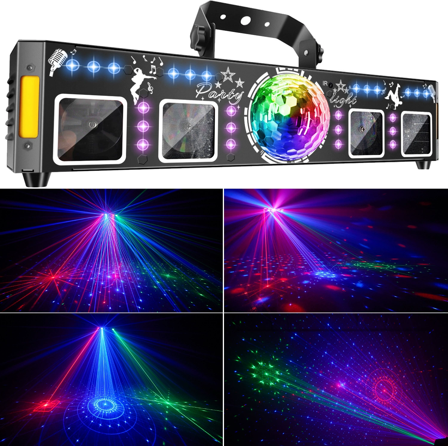 Новый лазерный волшебный шар сценический фонарь четыре или пять головок бара KTV стробоскопический луч лазерной проекции атмосферы