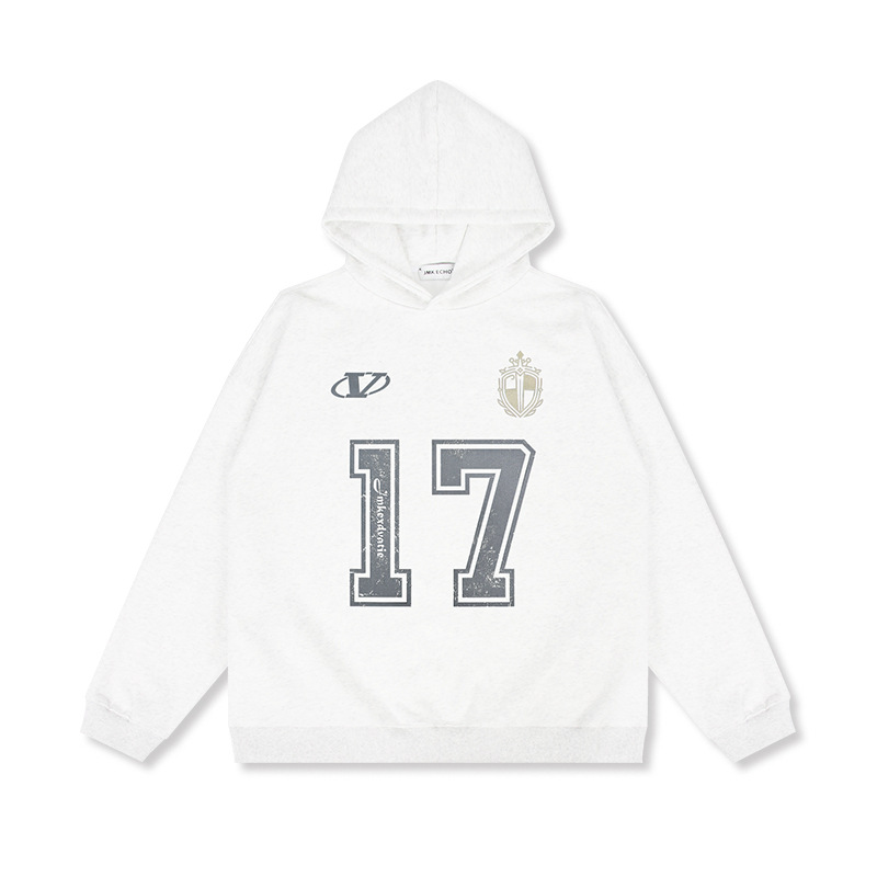 Herrenbekleidung High Street Fashion Retro Digitaldruck Straße lose Herbst und Winter Kapuzenpullover_voghion.com