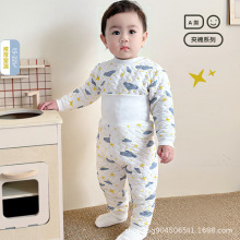 宝宝秋衣秋裤套装男婴儿分体内衣套头春秋冬保暖夹棉儿童家居服女