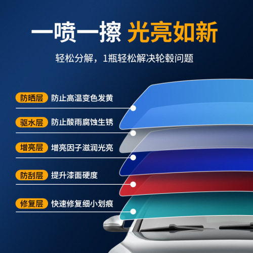Car atomized crystal shield, water dispelling, anti-fouling and anti-rust paint surface, micro-plated crystal car supplies, coated car paint, beauty and maintenance