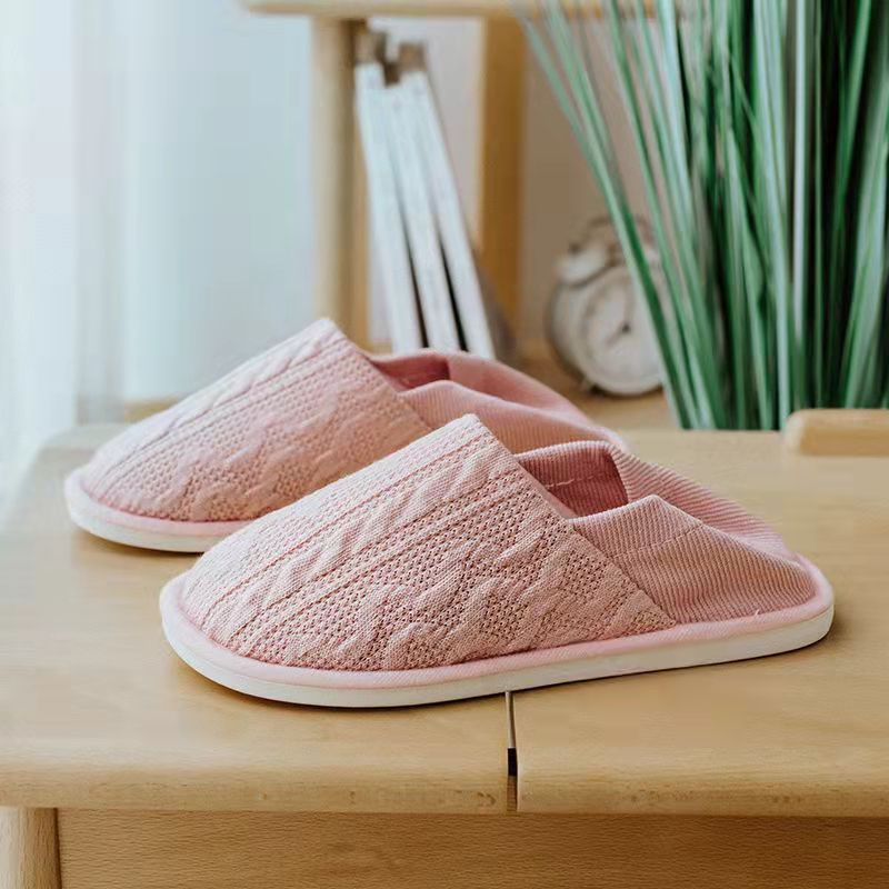 Primavera de tamaño extra grande Primavera y otoño hogar soplando mudos de fondo suave Zapatillas de algodón pre-embarazo y post-embarazo primavera y verano confinamiento zapatos