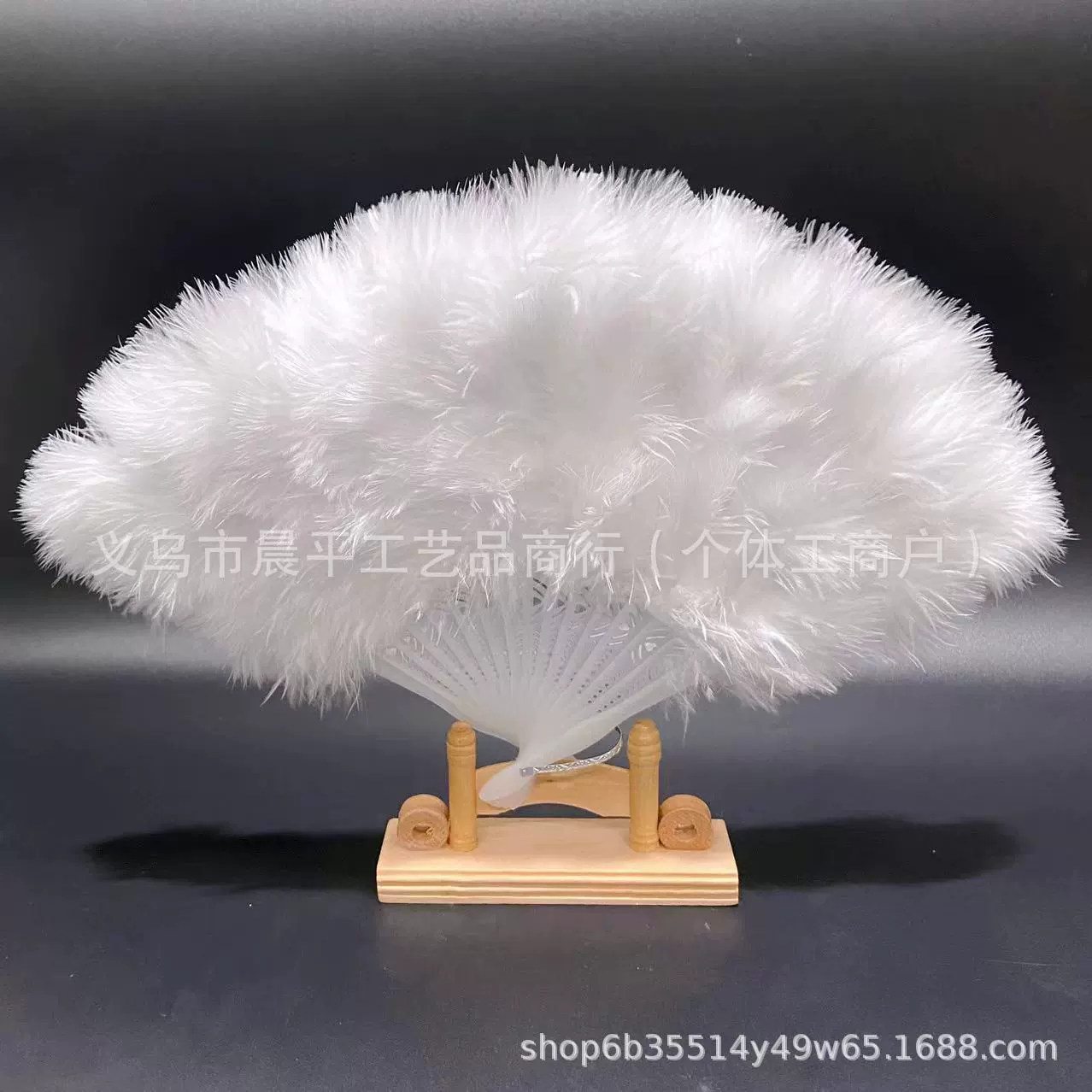 16-piece feather fan, costume shooting, cheongsam catwalk show, bridal accessories, ball square stage performance props