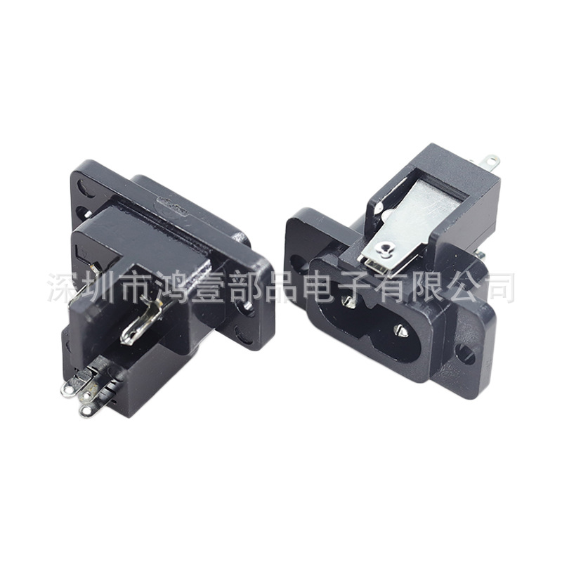 鸿壹厂家销售交流电源母座电饭煲打印机机箱电源插座AC-001