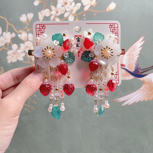 Hanfu headwear children's hairpin girls ancient style hair accessories ancient hairpin Chinese style girls tassel step rocker clip