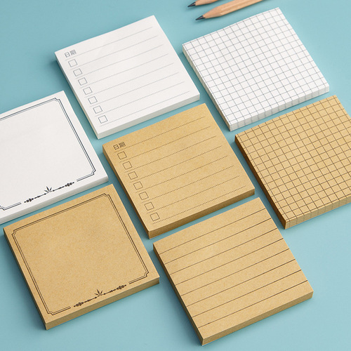 Simple post-it notes, creative note pads, tearable sticky notes for students, n-time sticky note paper