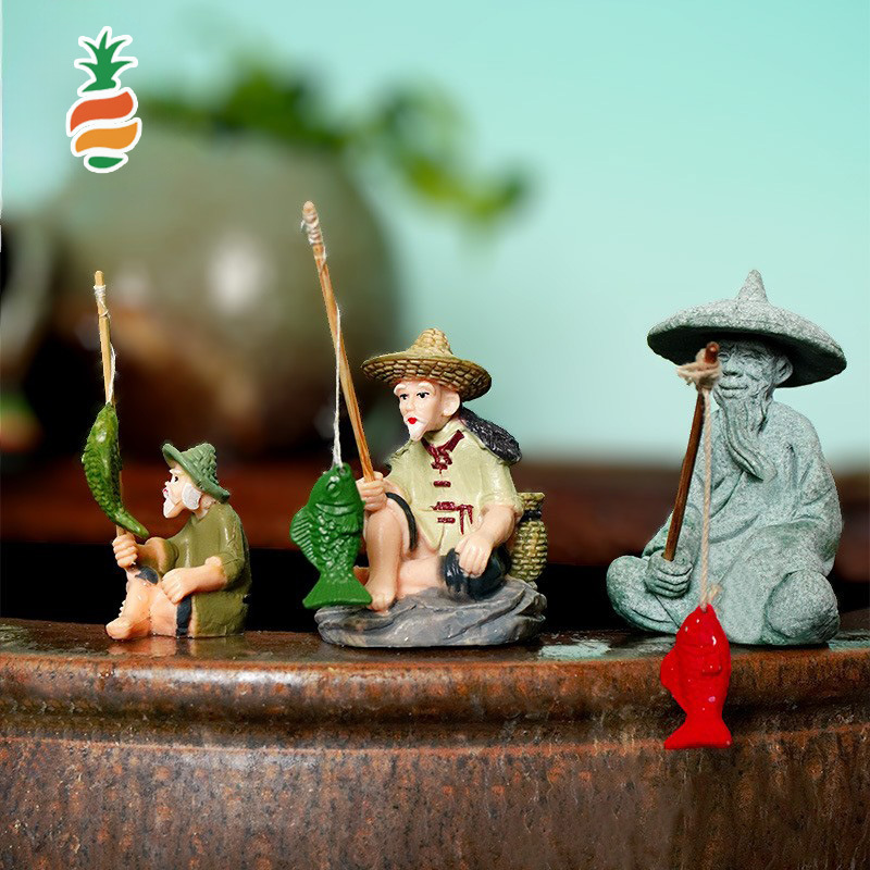 Estilo explosivo, método antiguo, acuario de peces, pesca divertida, pesca, Jiang Taigong, decoración de acuario, macetas, decoración de jardinería, creatividad