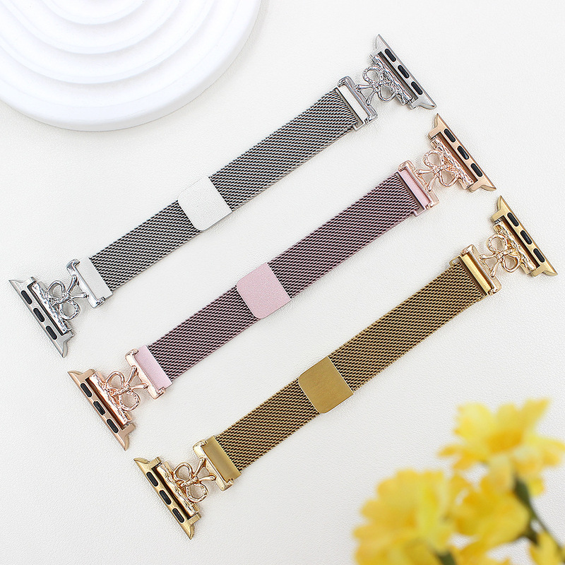 Applicable to Apple Watch Steel Band iwatch45678/SE Generation Smart Watch Band New Magnetic Adjustment 38/42