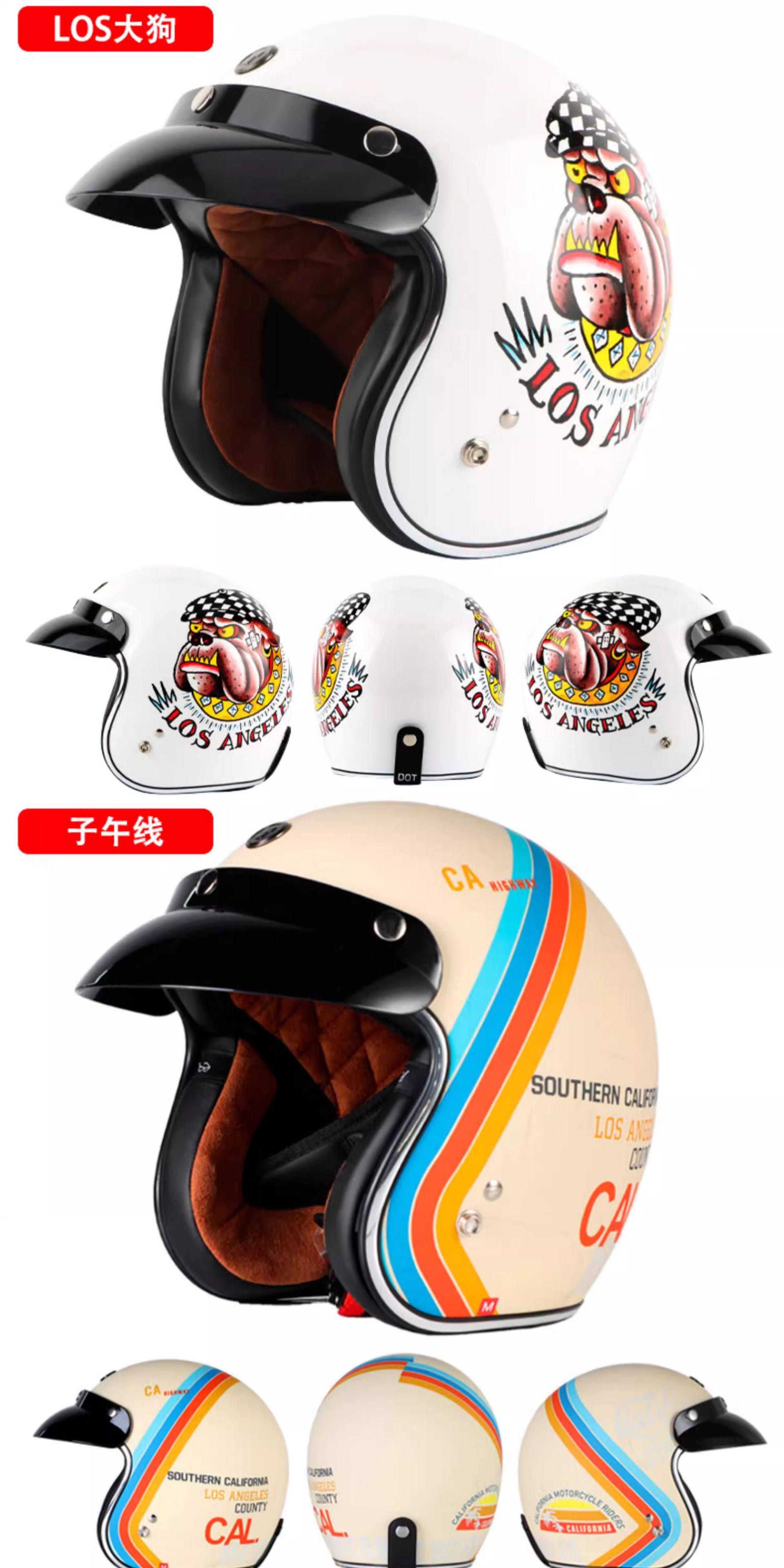 Torc Retro Motorcycle Helmet Men's 3C Certified Summer Women's Motorcycle Riding All-Season Half Helmet Electric Vehicle Safety