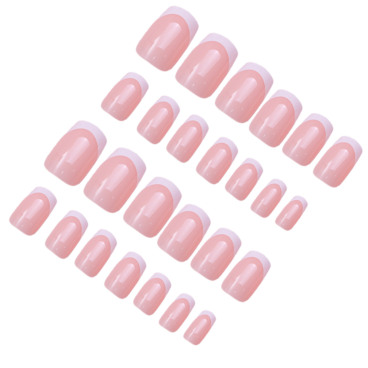 Ventas transfronterizas calientes de desgaste de uñas de alta calidad otoño 120 piezas en caja desnudo rosa francés desgaste parche de uñas falsas
