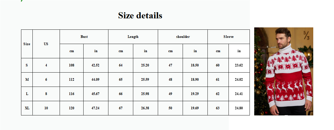 Fashion Christmas Tree Polyester Turtleneck Long Sleeve Regular Sleeve Jacquard Sweater display picture 6