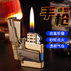 XF2705 grinding wheel ignition open flame lighter creative pistol shape metal inflatable lighter factory direct hair