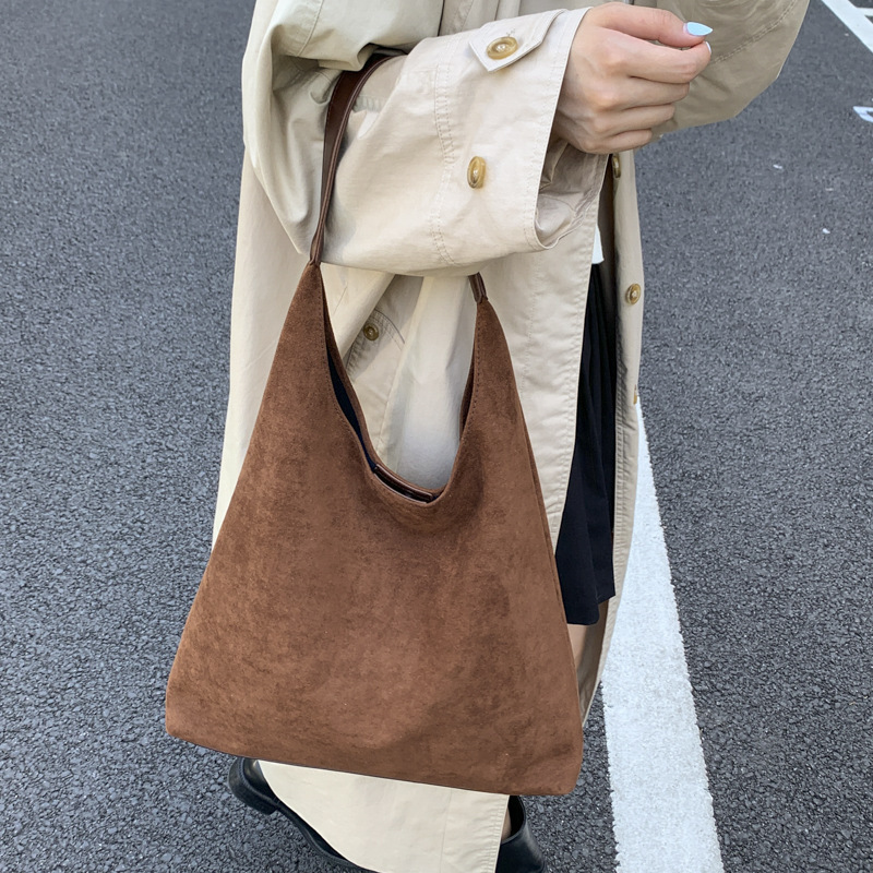 Retro Frosted Large Bag Women's 2025 New Autum Large Capacity Shoulder Bag High Quality Commuter Tote Bag