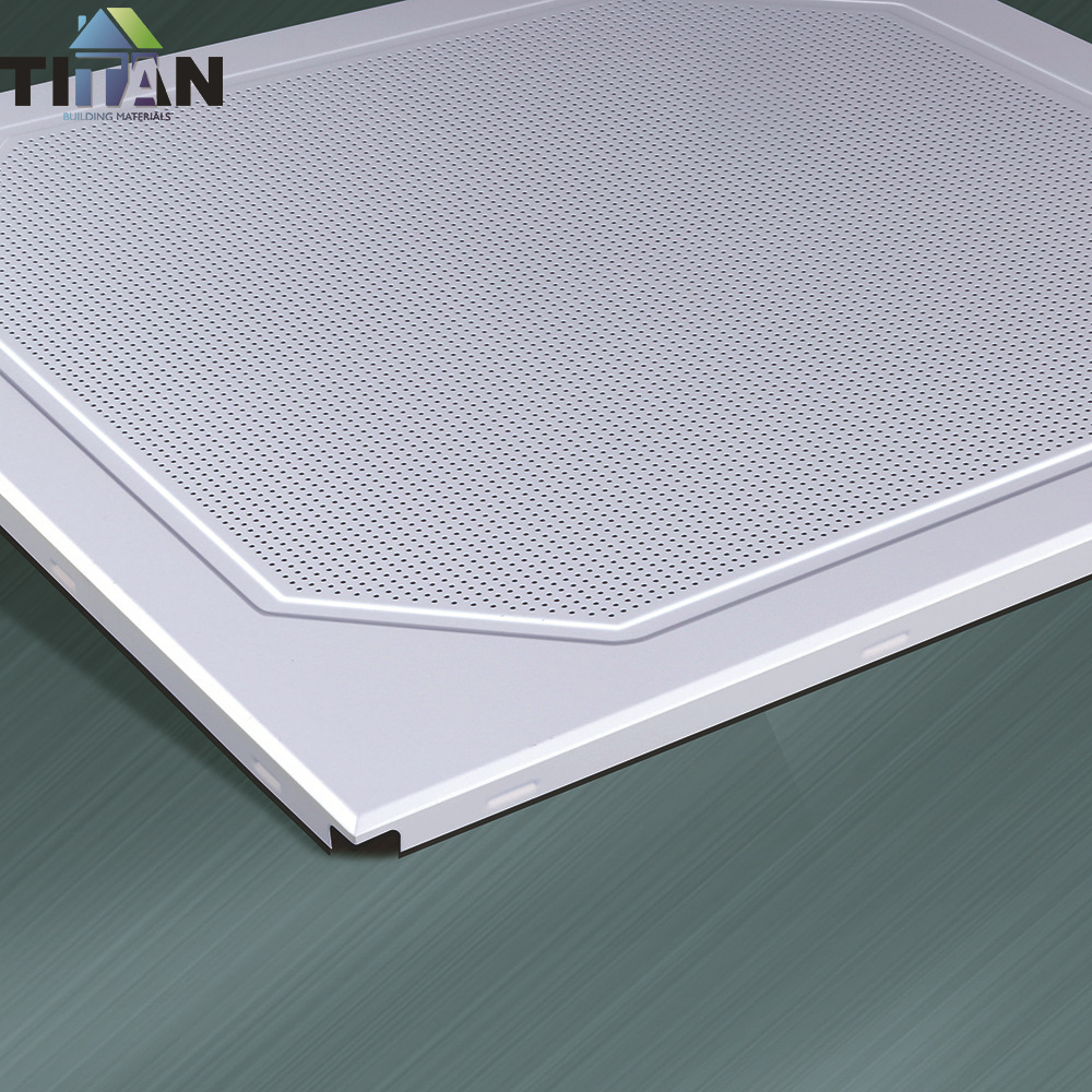 Ingeniería de comercio exterior techo de aluminio perforado integrado 30x120 placa grande fabricante de refuerzo de aluminio blanco puro
