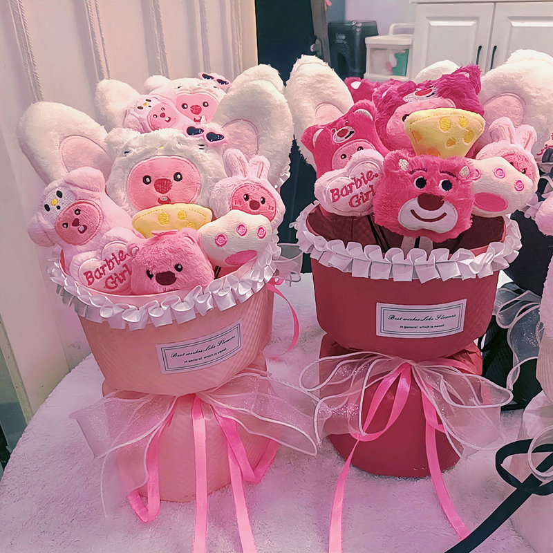 Graduation Gift Ruby Loopy Bouquet Little Beaver Doll Birthday Gift for Female Friends