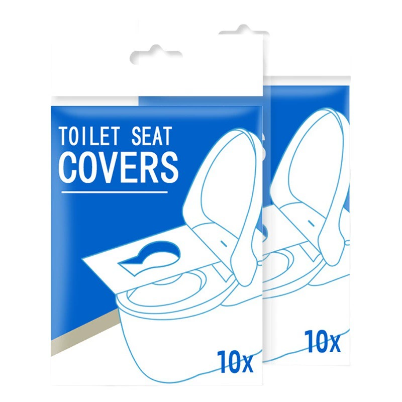 Одноразовые чехлы для унитаза, водорастворимые, полностью закрывающие, дорожный набор из 10 штук, одноразовая бумага для унитаза