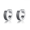 Black fashionable earrings stainless steel suitable for men and women, simple and elegant design, European style, punk style, Aliexpress