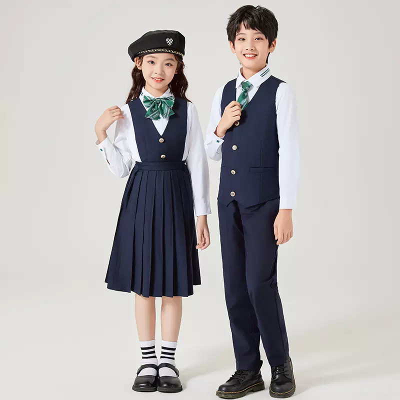 中小学生校服春秋表演服儿童礼服开学演出服学院风毕业照班服合唱