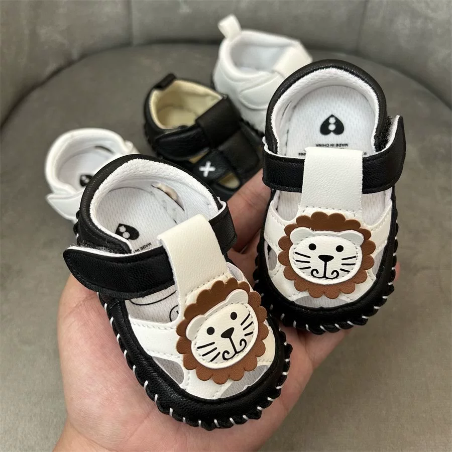 夏季0-1岁男女宝宝学步鞋软底防滑6-12月婴幼儿不掉防踢透气凉鞋