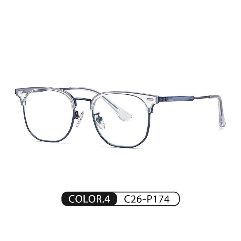 ST6205 ultra-ligero puro titanio miopía anti-azul gafas de luz Nuevo marco artístico gafas cuadradas de titanio puro