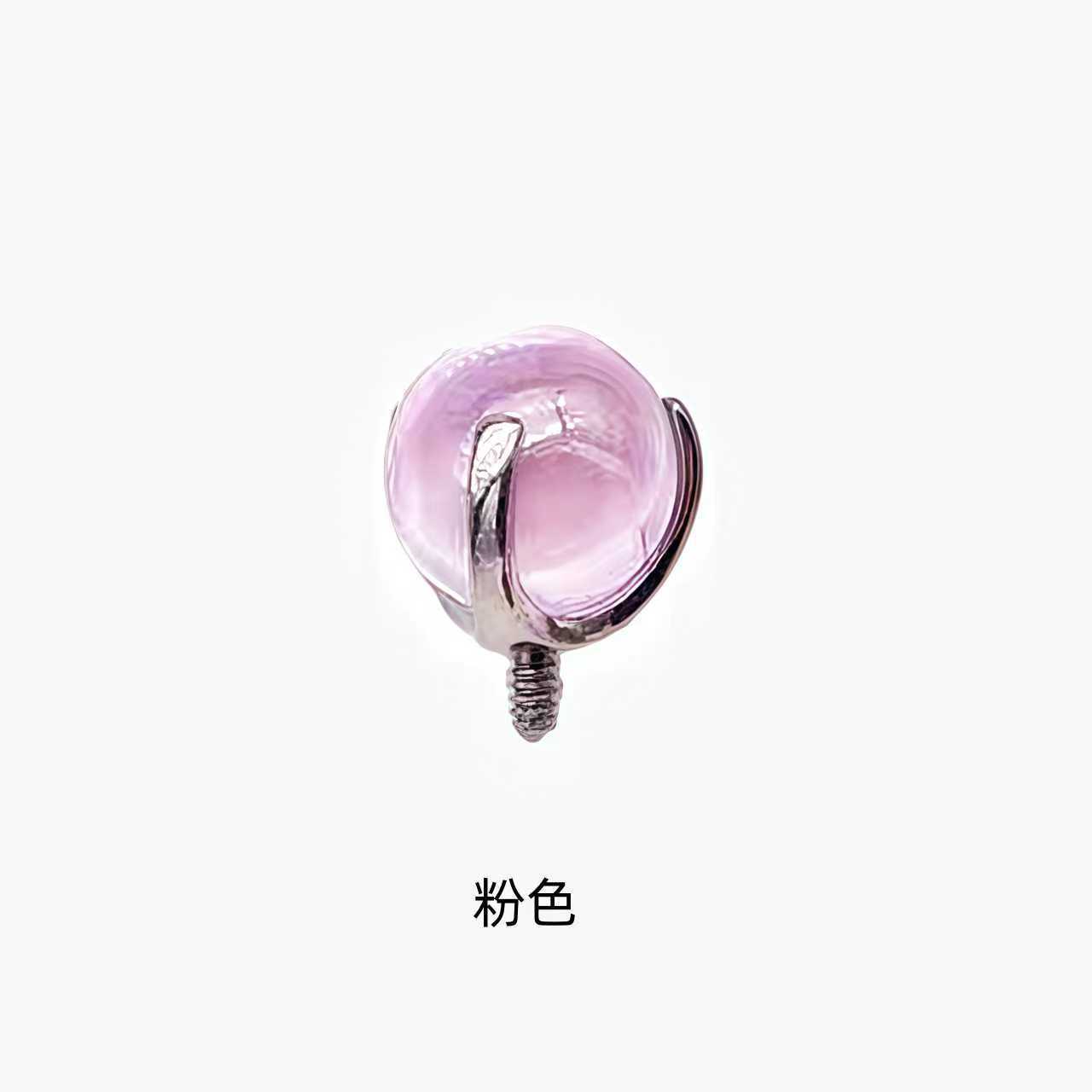 F136 Titanium Three-Claw Claw Set Zircon Ball Ear Bone Nail Tongue Nail G23 Titanium Alloy Piercing Jewelry Lip Nail Accessories detail image 8