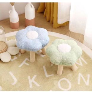 Flower Stool for Home Use, Low Stool, Trendy Living Room Coffee Table, Sofa, Children's Small Stool, Cute Bedroom Entrance Shoe-Changing Stool